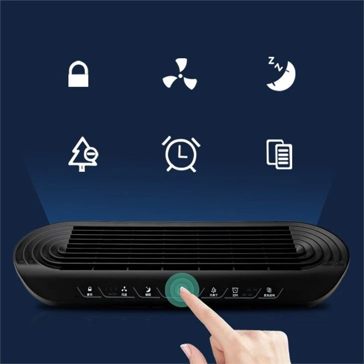 Household Air Purifier Air Quality Display With Color Light