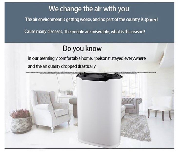 BKJ-215C Home Air Purifier Children Lock Healthy Air Puriifer