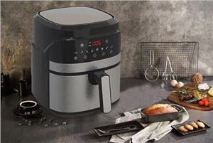 Friteuse à air saine électronique en acier inoxydable de 5,5 L