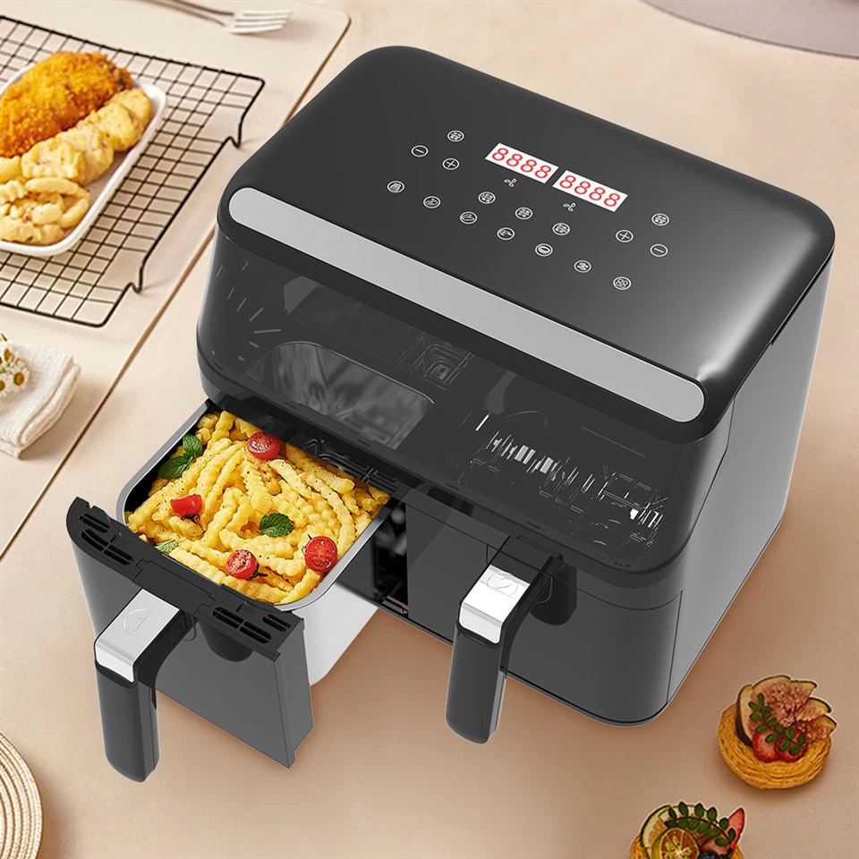 Friteuse à air à double casserole de grande capacité