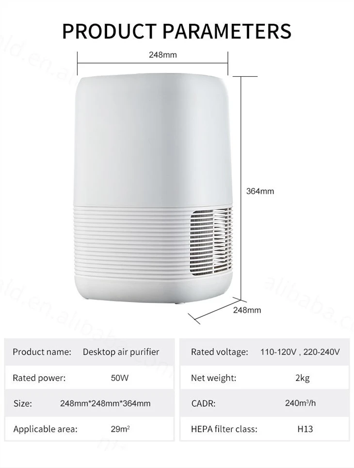 BKJ-23B Table Hotsale Room Air Purifier With Child Lock